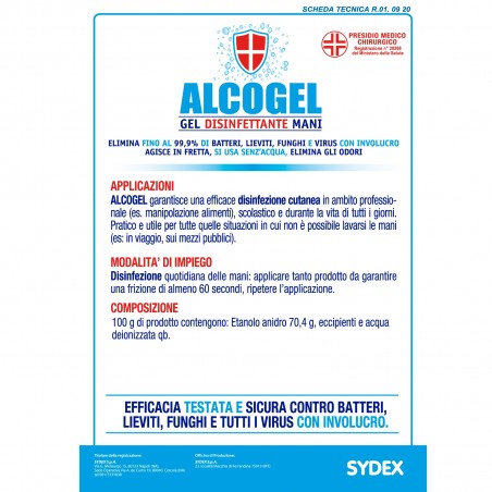 Gel Disinfettante Mani Professionale Igienizzante - Presidio Medico Chirurgico Efficace Contro Virus - Flacone da 500ml