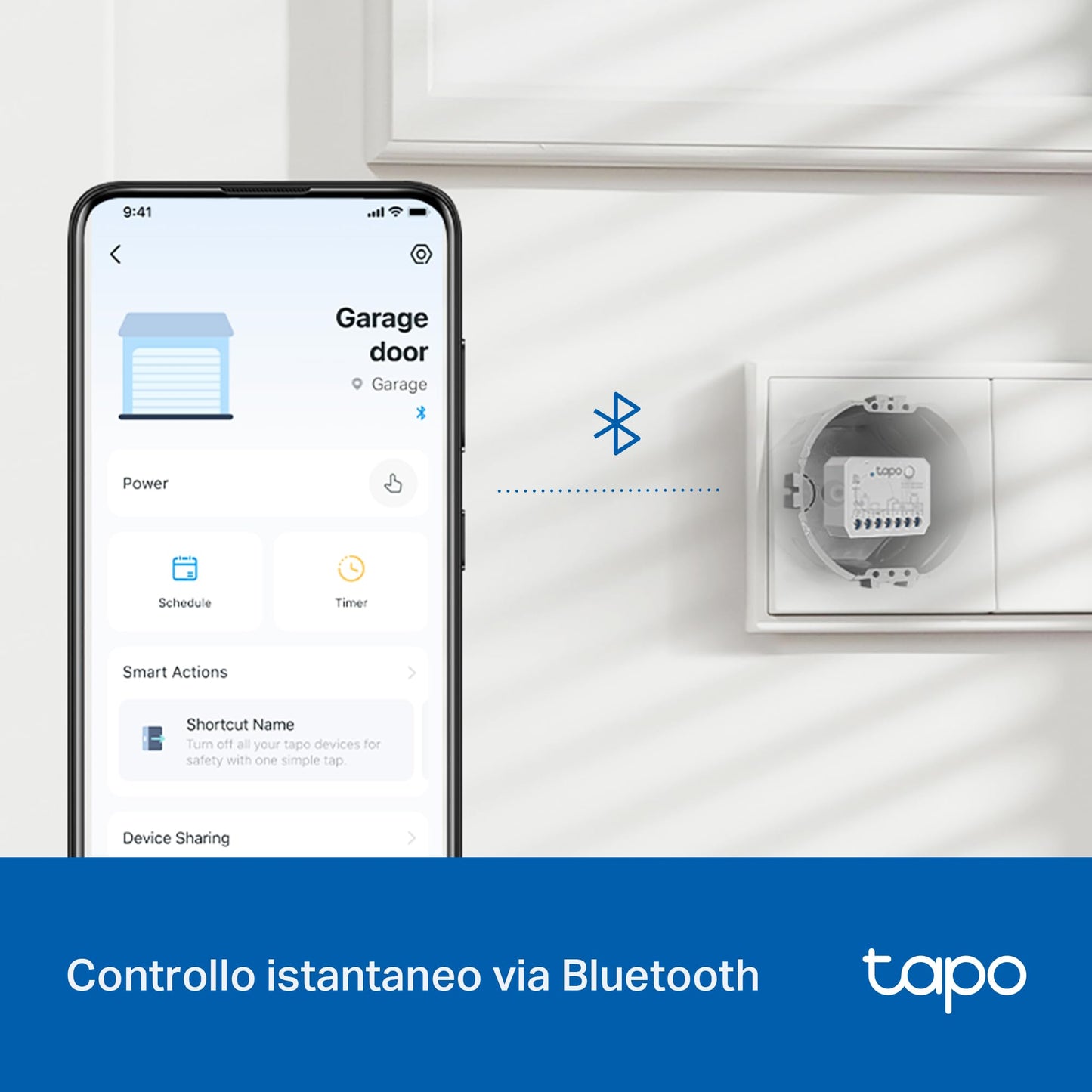 Tapo S110E Relè Interruttore con Misurazione di Consumo, Intelligente WiFi e Bluetooth a 1 Canale 10A