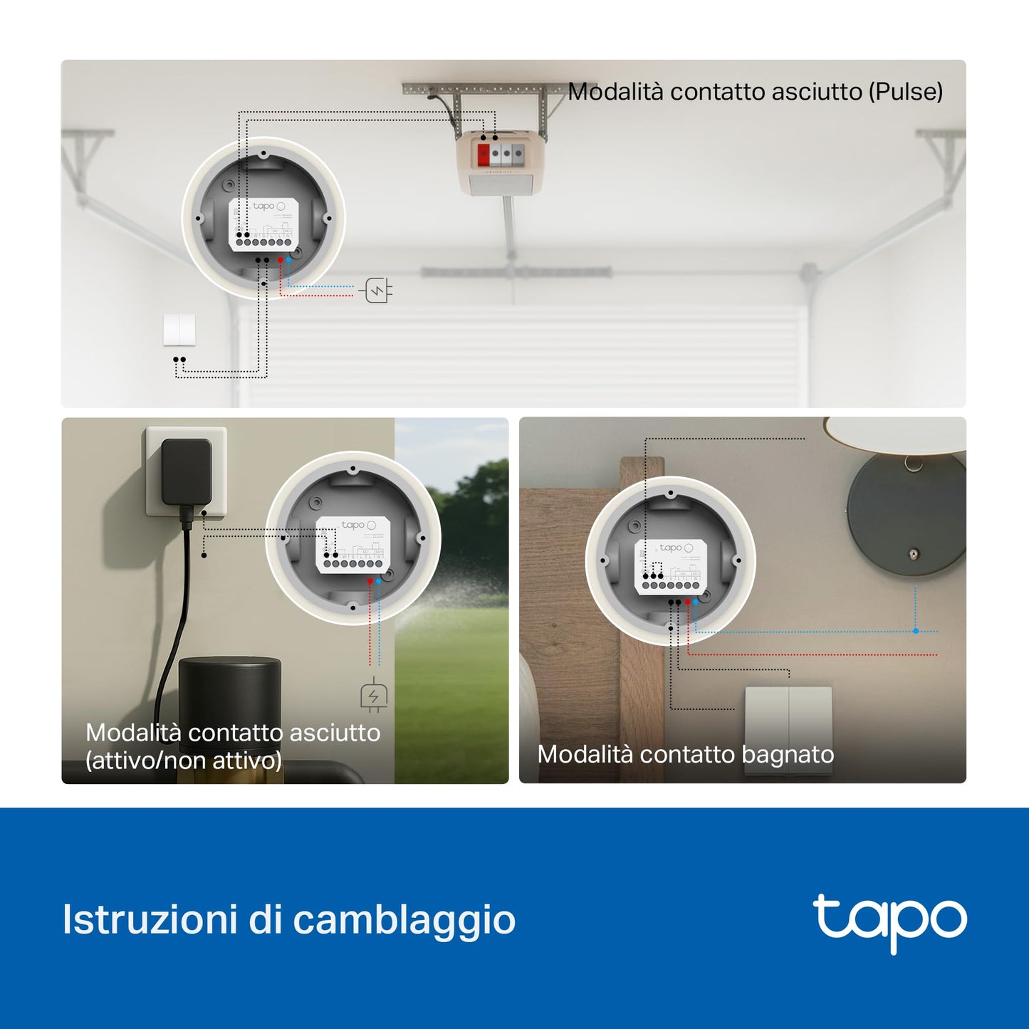 Tapo S110E Relè Interruttore con Misurazione di Consumo, Intelligente WiFi e Bluetooth a 1 Canale 10A