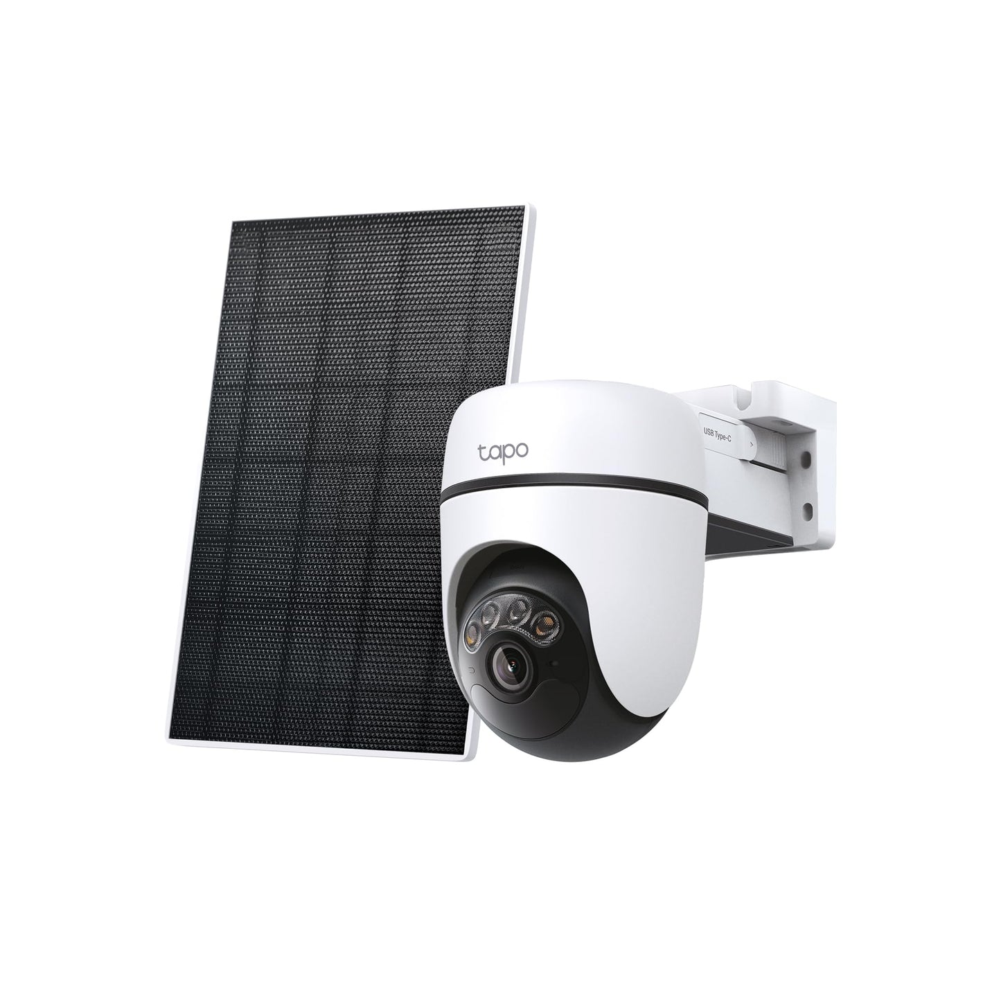 Tapo C630 KIT Telecamera Wi-Fi Esterno 3K 5MP Senza Fili con Pannello Solare, 360° PTZ, Batteria 6700mAh