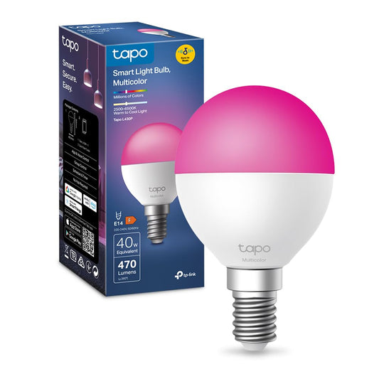 Tapo L430P Lampadina Smart Wi-Fi E14, Multicolore, Dimmerabile, Controllo Alexa e Google