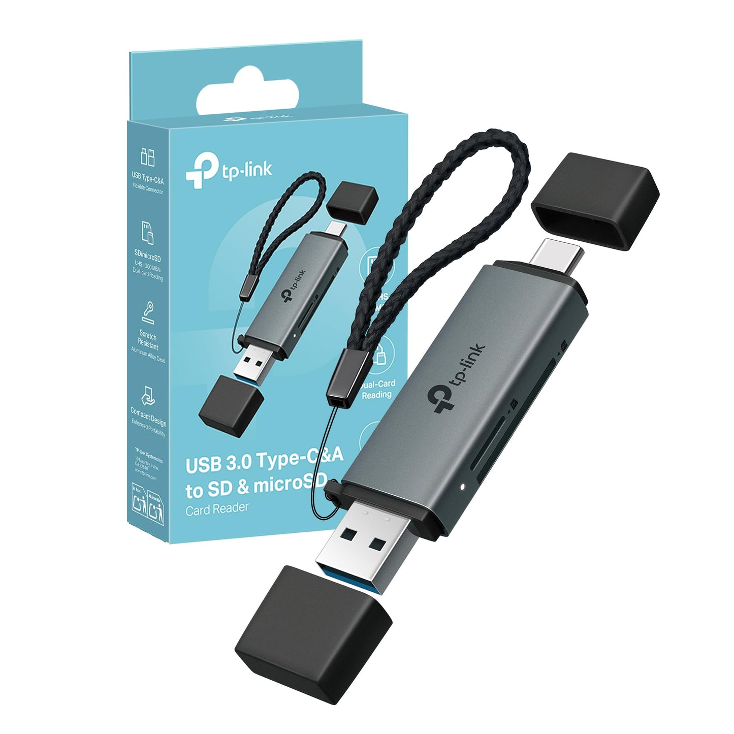 UA430D Lettore di Schede SD & MicroSD, USB 3.0 Type-C & A