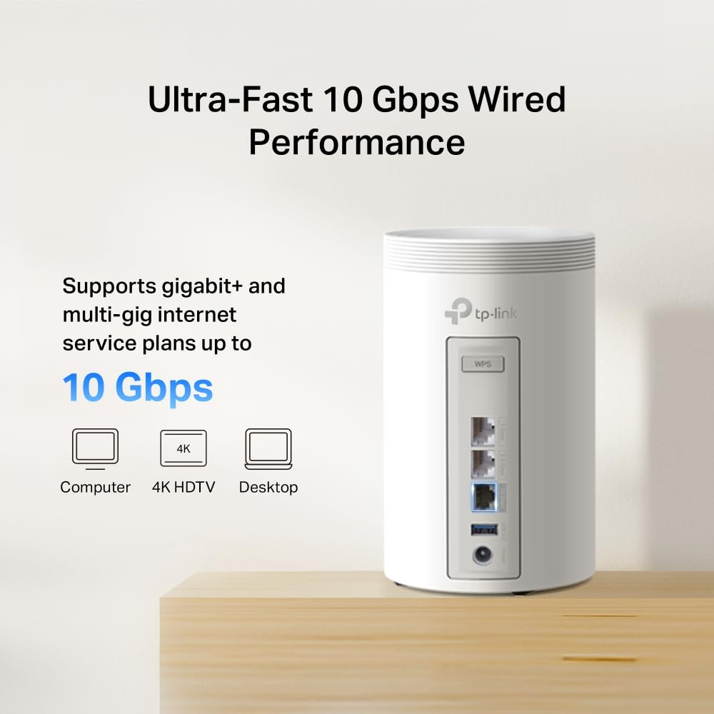 Deco BE68 Sistema Mesh Wi-Fi 7 Tri-Band BE14000Mbps, Porta 10Gbps, 3pz