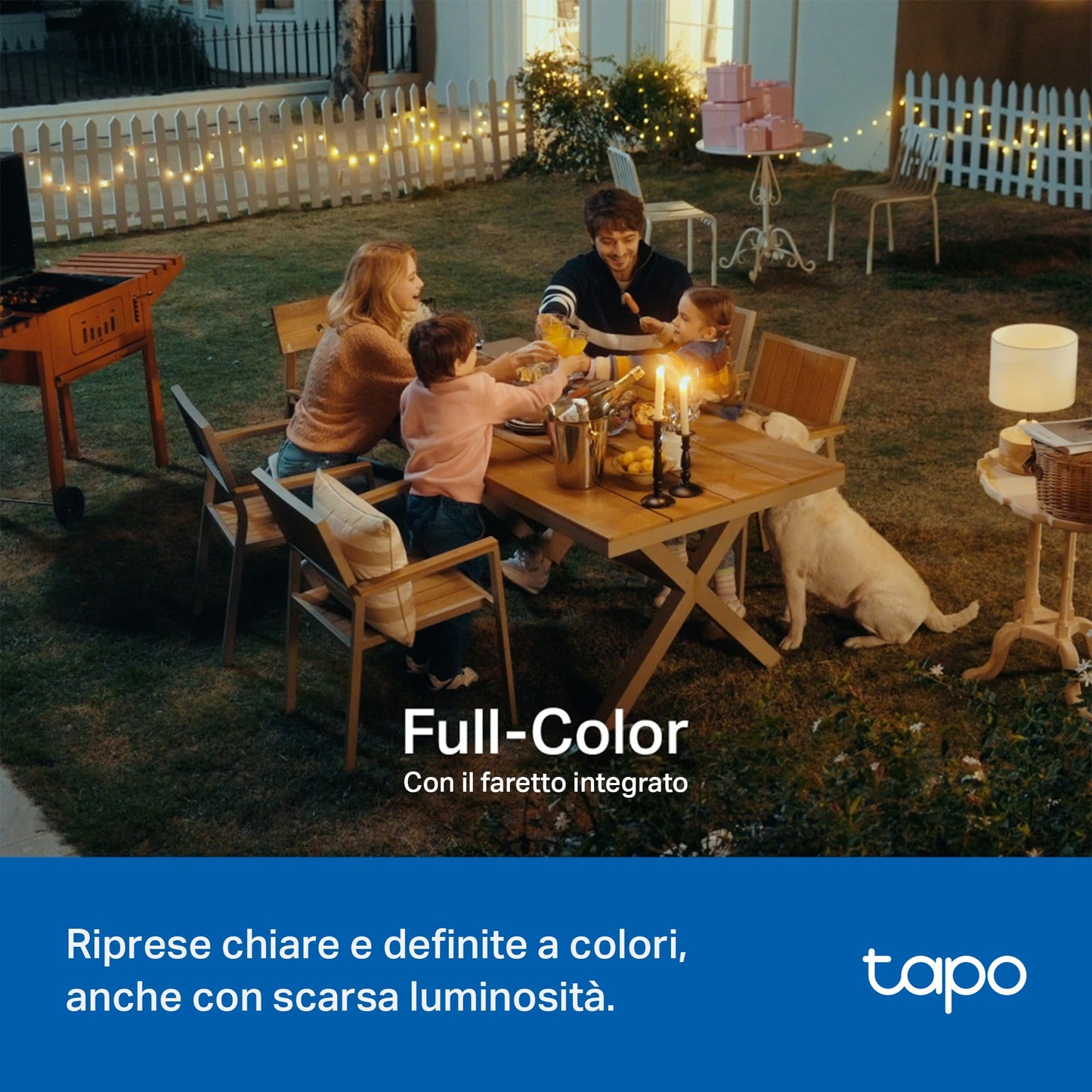 Tapo C615F KIT Telecamera WiFi Esterno 2K 3MP Senza Fili con Pannello Solare, Tracking AI 360°, Batteria 10400mAh