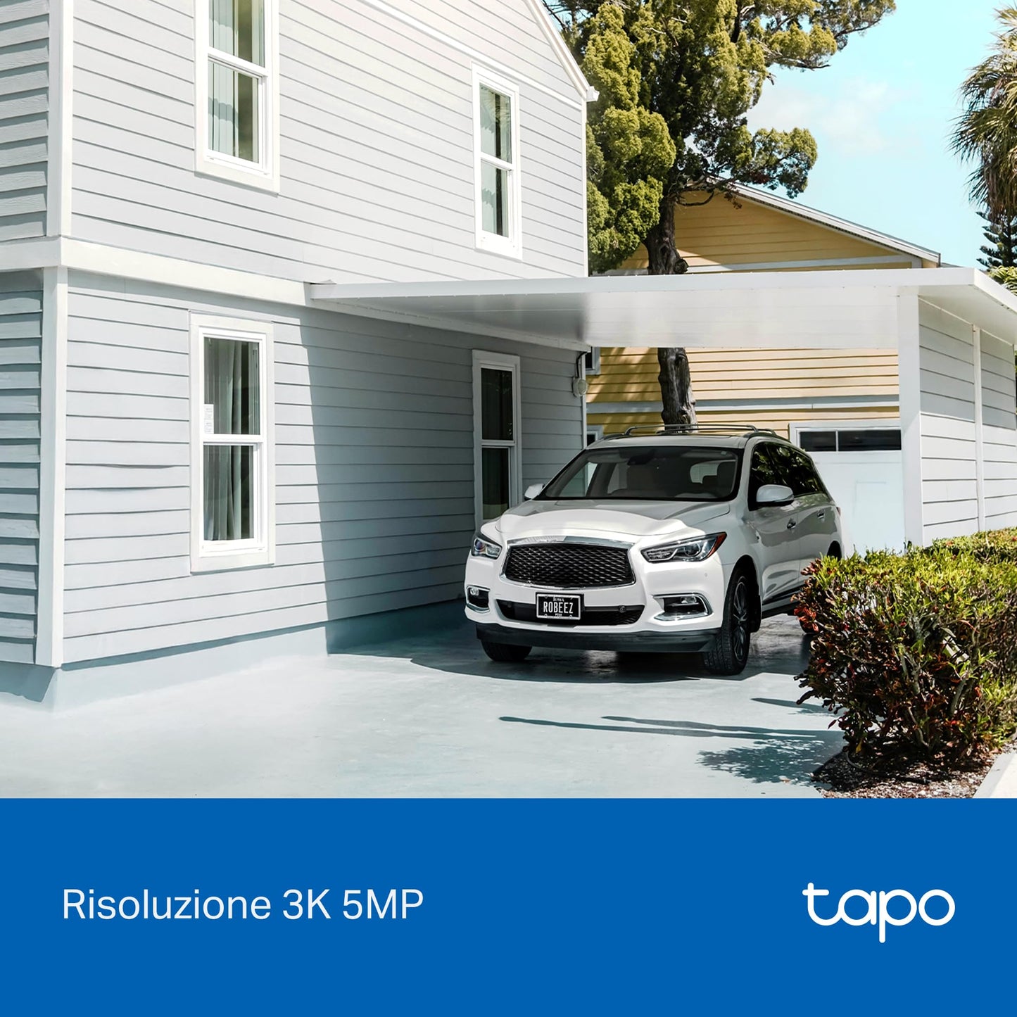 Tapo C630 KIT Telecamera Wi-Fi Esterno 3K 5MP Senza Fili con Pannello Solare, 360° PTZ, Batteria 6700mAh