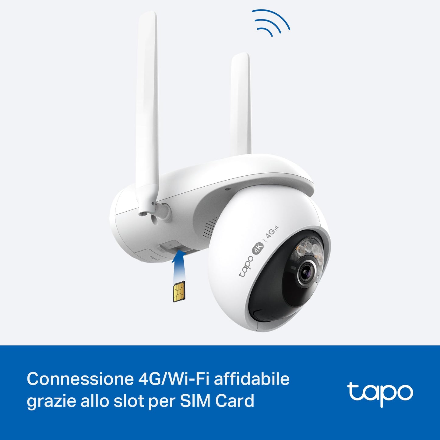 Tapo C665G KIT Telecamera 4G LTE da Esterno 4K 8MP con Pannello Solare, Pan/Tilt, Visione Notturna a Colori, Rilevamento AI, Registrazione 24/7