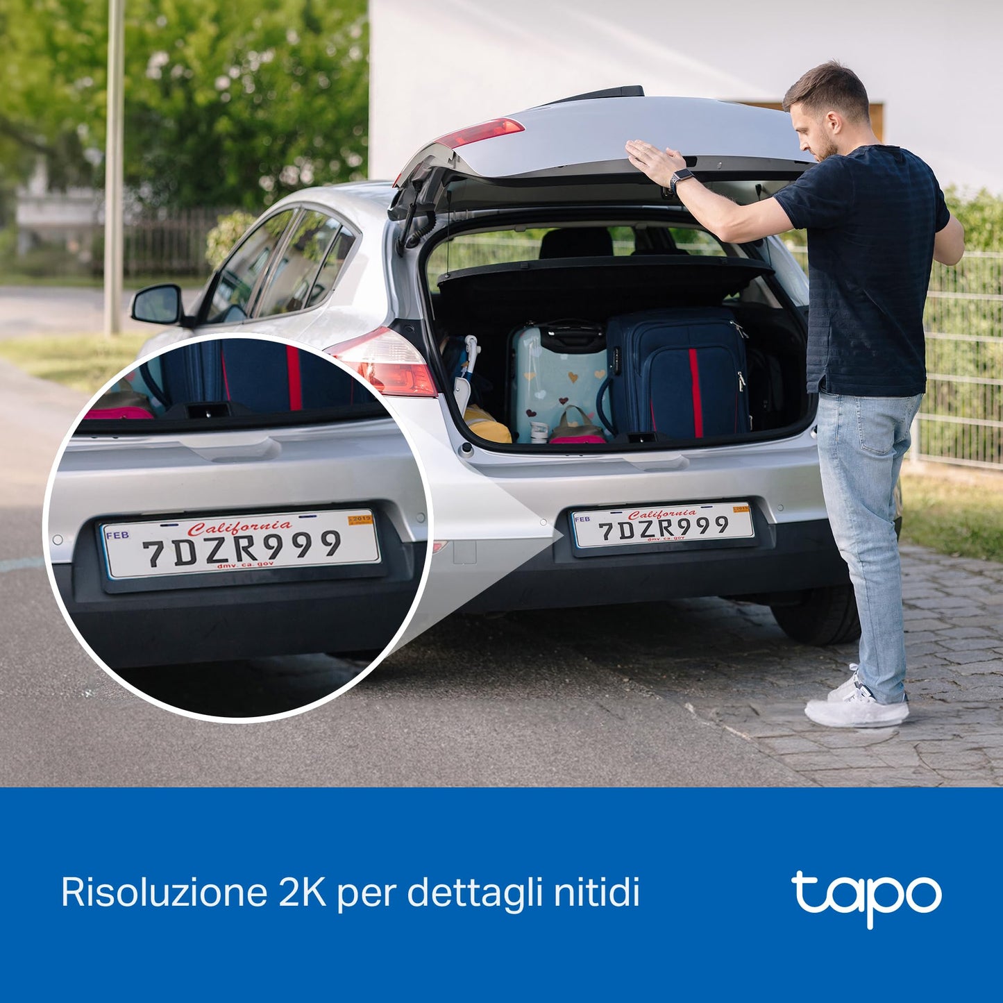 Tapo C411 KIT Telecamera Wi-Fi Esterno a Batteria 2K 3MP con Panello Solare, Visione Notturna a Colori