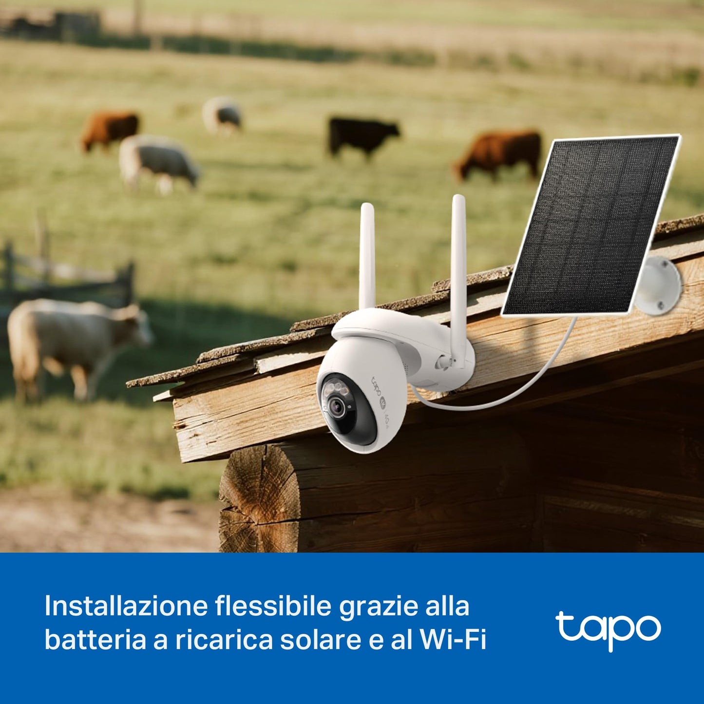 Tapo C665G KIT Telecamera 4G LTE da Esterno 4K 8MP con Pannello Solare, Pan/Tilt, Visione Notturna a Colori, Rilevamento AI, Registrazione 24/7