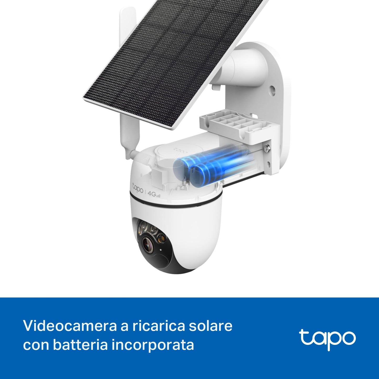 Tapo C615G KIT Telecamera 4G LTE da Esterno 2K 3MP Senza Fili con Pannello Solare, Tracking AI 360°, Batteria 6700mAh