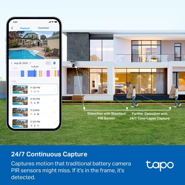 Tapo C465 Telecamera Wi-Fi Esterno a Batteria 4K 8MP, Visione Notturna Starlight, Con Pannello Solare, 7800 mAh, IP65