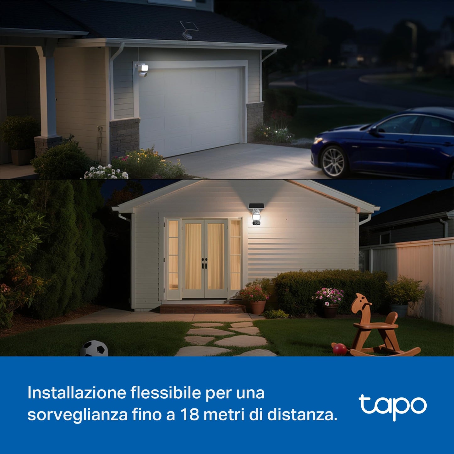 Tapo C615F KIT Telecamera WiFi Esterno 2K 3MP Senza Fili con Pannello Solare, Tracking AI 360°, Batteria 10400mAh