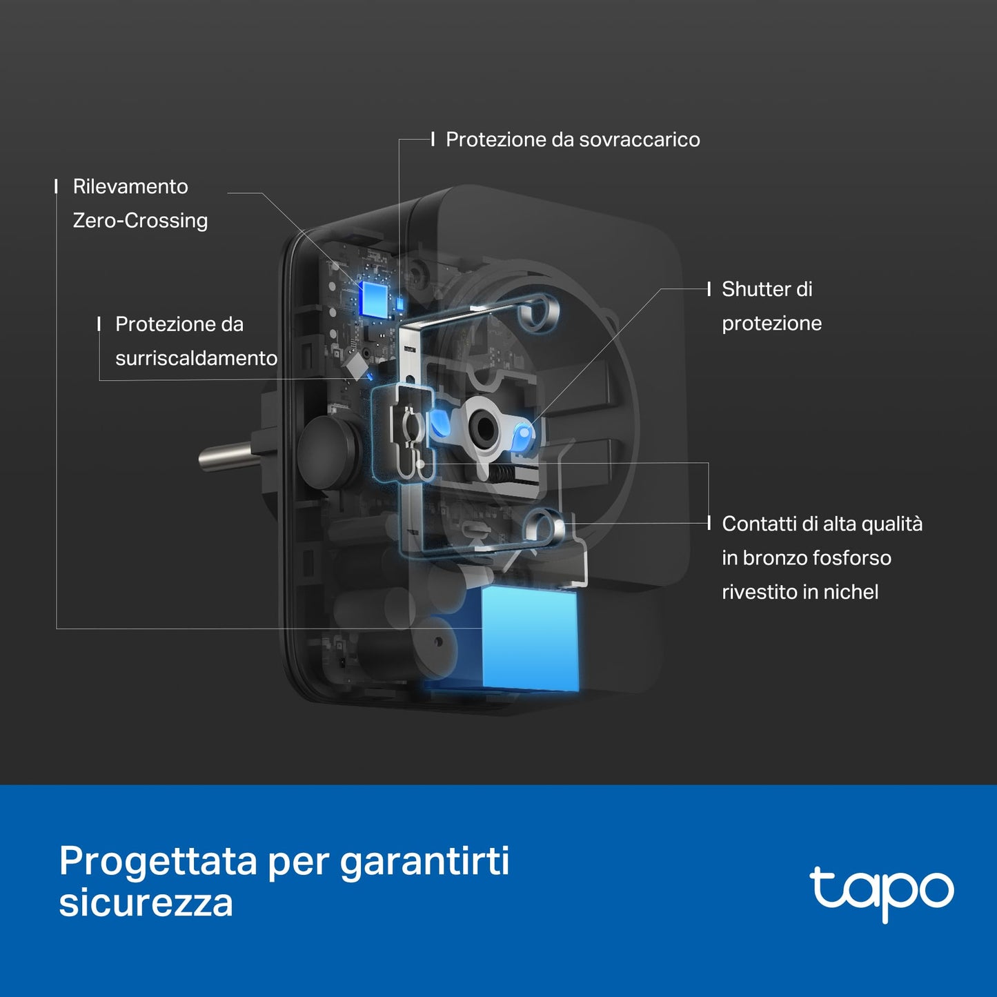 Tapo P410M Presa Smart Esterna Wi-Fi IP54, 16A, Anti-Sovraccarico, Monitoraggio Energia, Controllo Vocale con Alexa, Certificato Matter