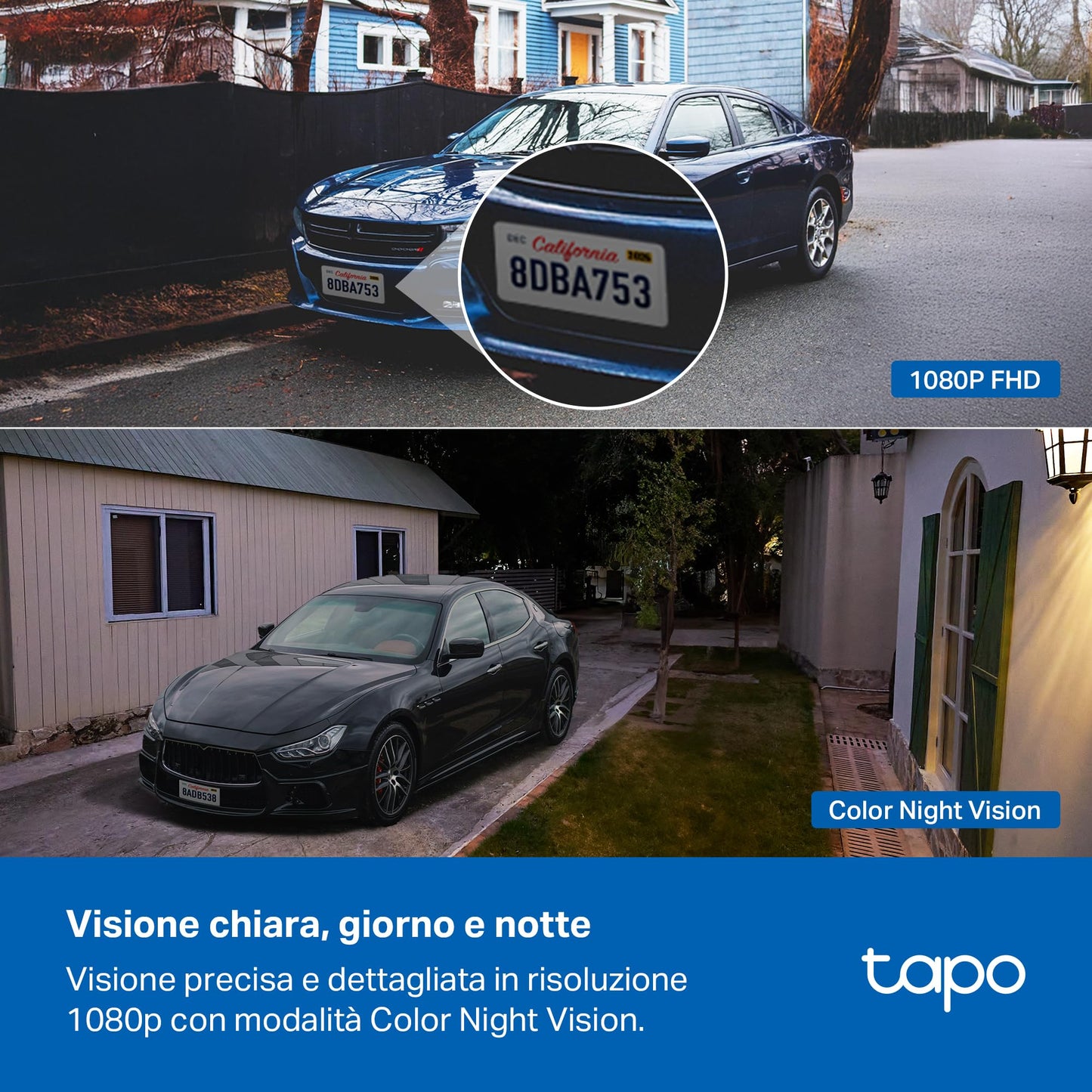 Tapo C401 KIT Telecamera Wi-Fi Esterno a Batteria 1080P 2MP con Panello Solare, Rilevamento Persone AI, Visione Notturna a Colori, IP65
