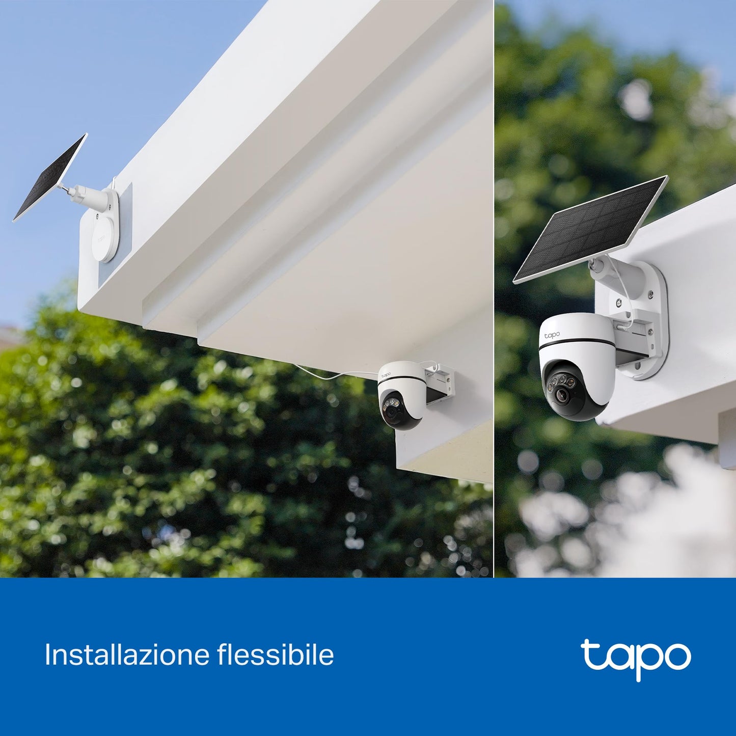 Tapo C630 KIT Telecamera Wi-Fi Esterno 3K 5MP Senza Fili con Pannello Solare, 360° PTZ, Batteria 6700mAh