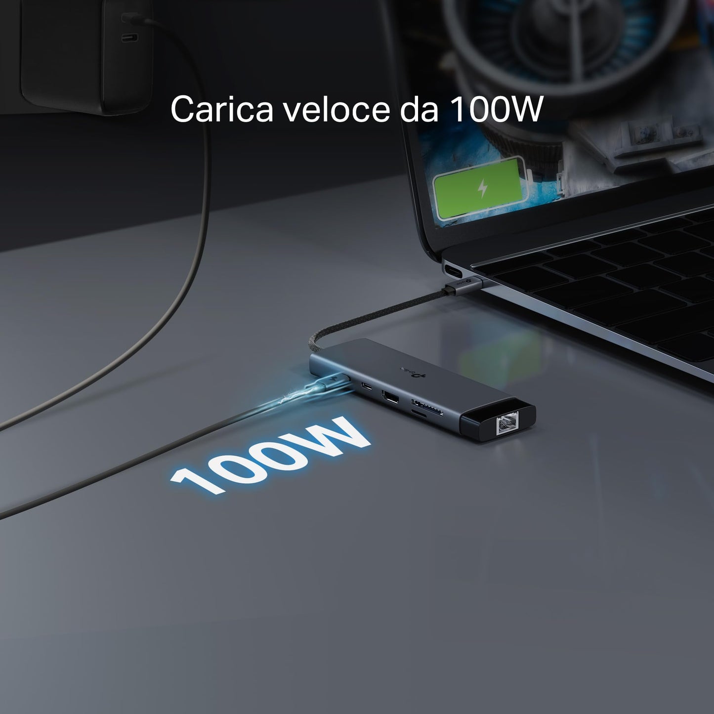 UH9120C Hub USB C 9 in 1, HDMI 4K@60Hz, Gigabit Ethernet, SD & microSD UHS-I