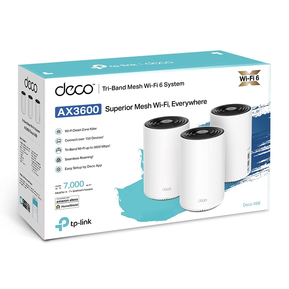 Deco BE68 Sistema Mesh Wi-Fi 7 Tri-Band BE14000Mbps, Porta 10Gbps, 3pz