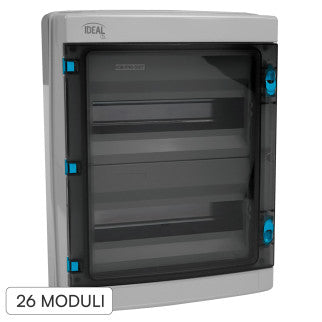 KL 294 - Kanlux Ideal Centralino da Parete 2x13P Compatibile con Sistemi Fotovoltaici IK10 Colore Grigio - mod. 38454