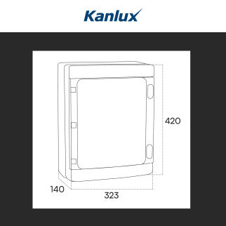 KL 294 - Kanlux Ideal Centralino da Parete 2x13P Compatibile con Sistemi Fotovoltaici IK10 Colore Grigio - mod. 38454