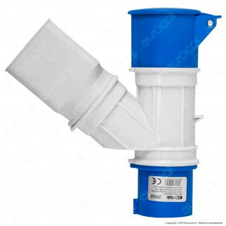 Ecova Multipresa Adattatore Spina e Presa CEE Industriale e Presa Schuko - mod. 20562