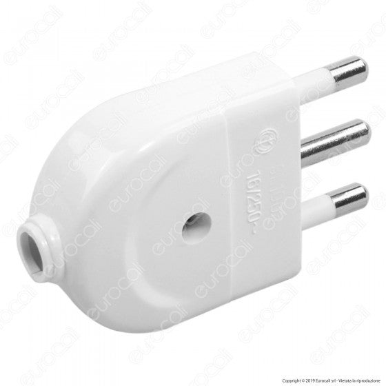 V-TAC SPINA SINGOLA 16A CON USCITA CAVO DRITTA COLORE BIANCO - SKU 8718 - Consegna in 1-5 giorni lavorativi