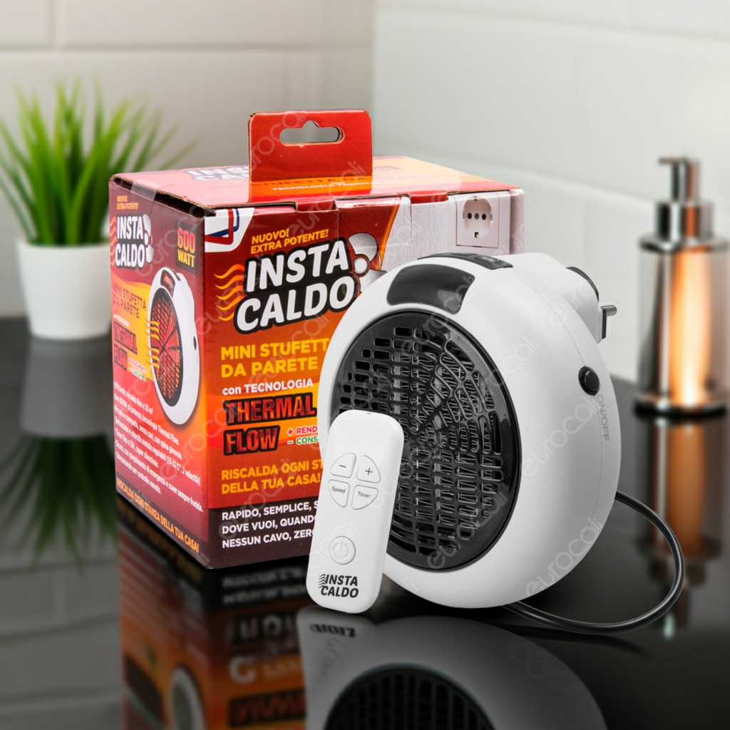 - Promo Ottobre - Intergross Insta Caldo Mini Stufetta da Parete con Telecomando