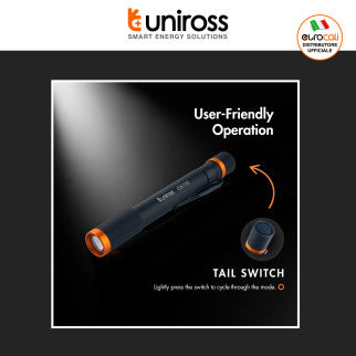 Uniross GX100 Torcia LED 3W Tascabile Multifunzione IPX4 - mod. U322484