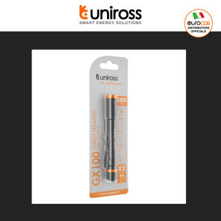 Uniross GX100 Torcia LED 3W Tascabile Multifunzione IPX4 - mod. U322484