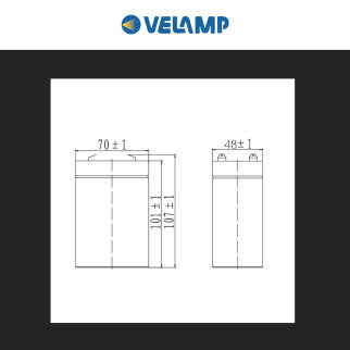 Velamp Batteria al Piombo 6V 4Ah Ricaricabile con Attacchi Faston - mod. 23722