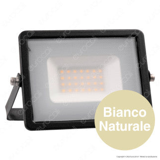 V-Tac VT-4031 Faro LED Floodlight 30W SMD Slim IP65 Nero - SKU 215952 / 215953 / 215954