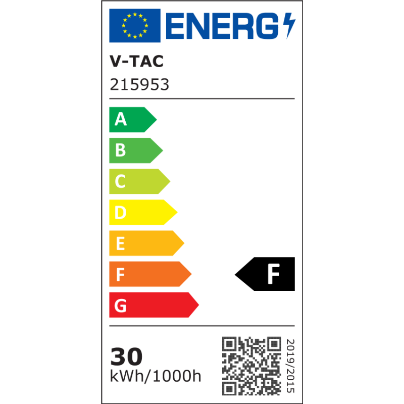 V-Tac VT-4031 Faro LED Floodlight 30W SMD Slim IP65 Nero - SKU 215952 / 215953 / 215954