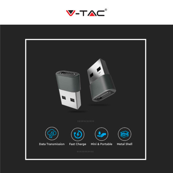 V-TAC VT-5319 ADATTATORE USB TYPE-C - SKU 7745 - Consegna in 1-5 giorni lavorativi