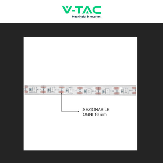 V-TAC VT-2835 STRISCIA LED FLESSIBILE RGB 6W SMD 60 LED/M IP67 PANNELLO SOLARE E TELECOMANDO - BOBINA DA 5M - SKU 23046 - Consegna in 1-5 giorni lavorativi