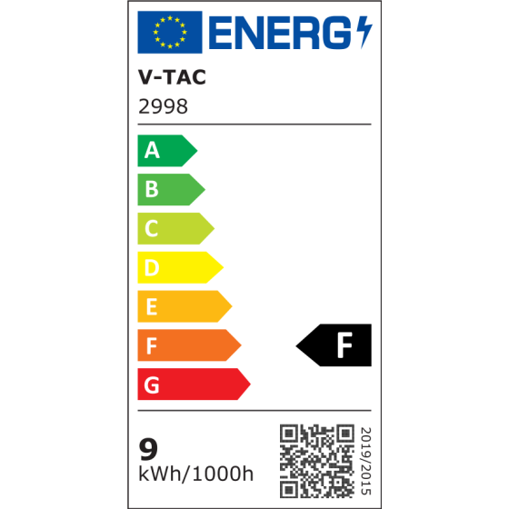 V-TAC SMART VT-5109 LAMPADINA LED WI-FI E27 8,5W BULB A60 GOCCIA SMD RGB+W CHANGING COLOR CCT DIMMERABILE - SKU 2998 - Consegna in 1-5 giorni lavorativi